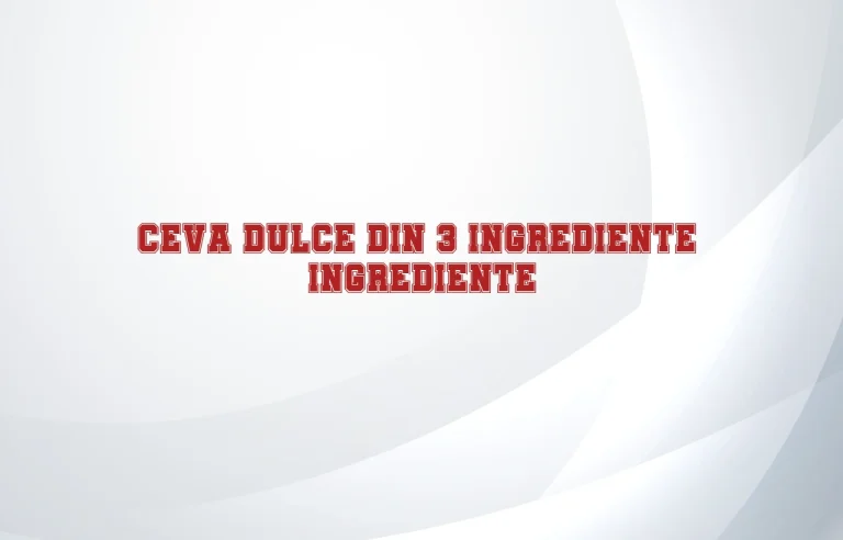 ceva dulce din 3 ingrediente