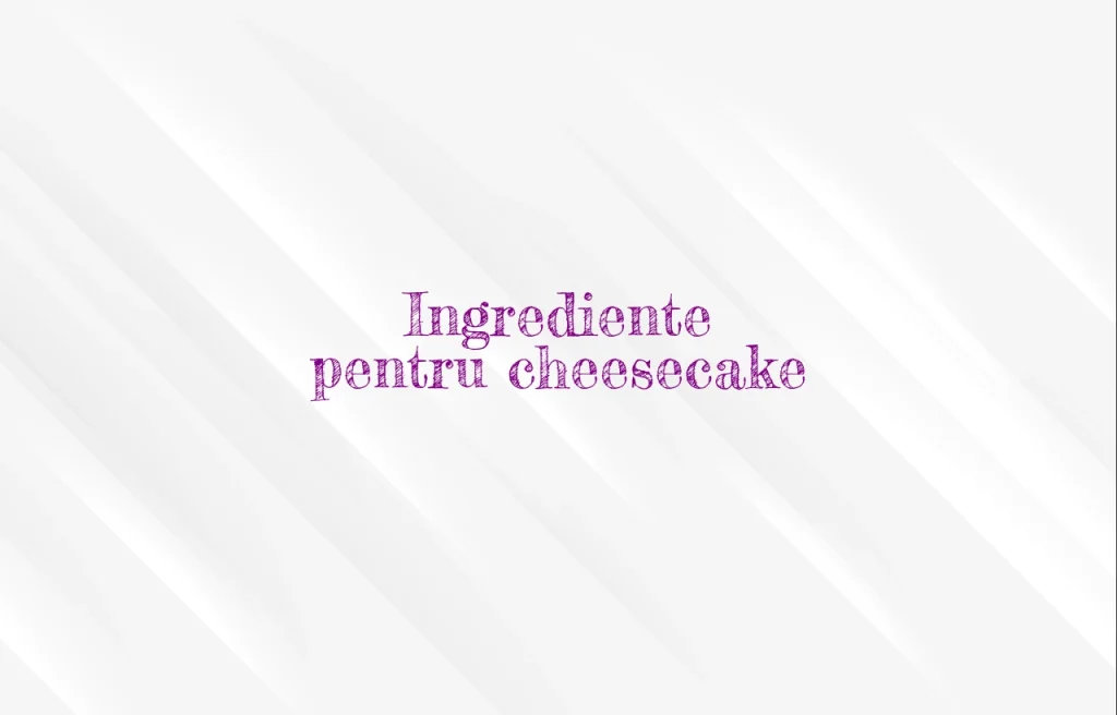 ingrediente cheesecake